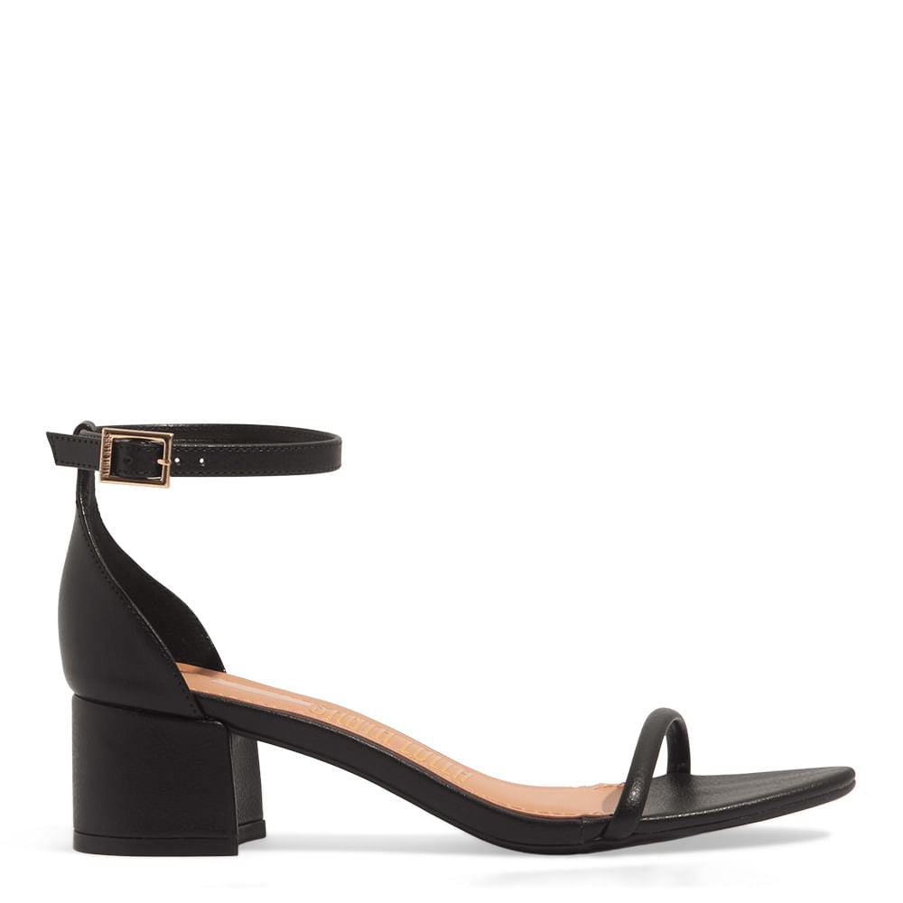 Sandalia Santa Lolla Preta Salto Bloco