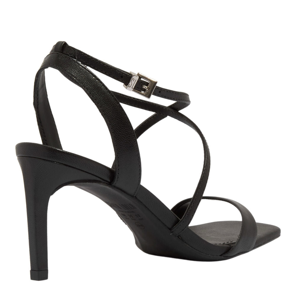 Sandália Santa Lolla Preta Salto Fino Médio