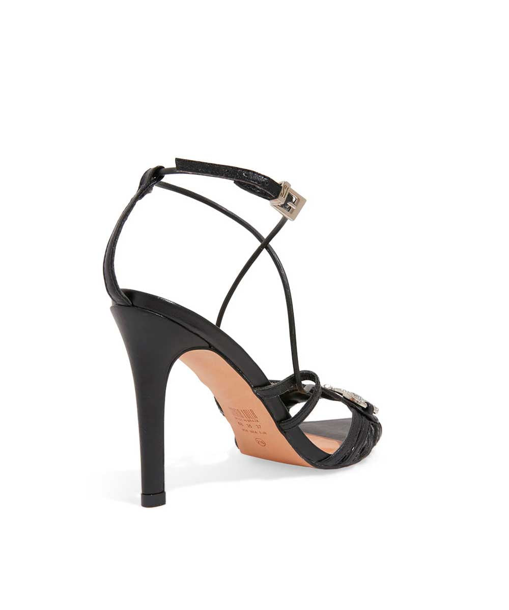 Sandalia Santa Lolla Preto Strass