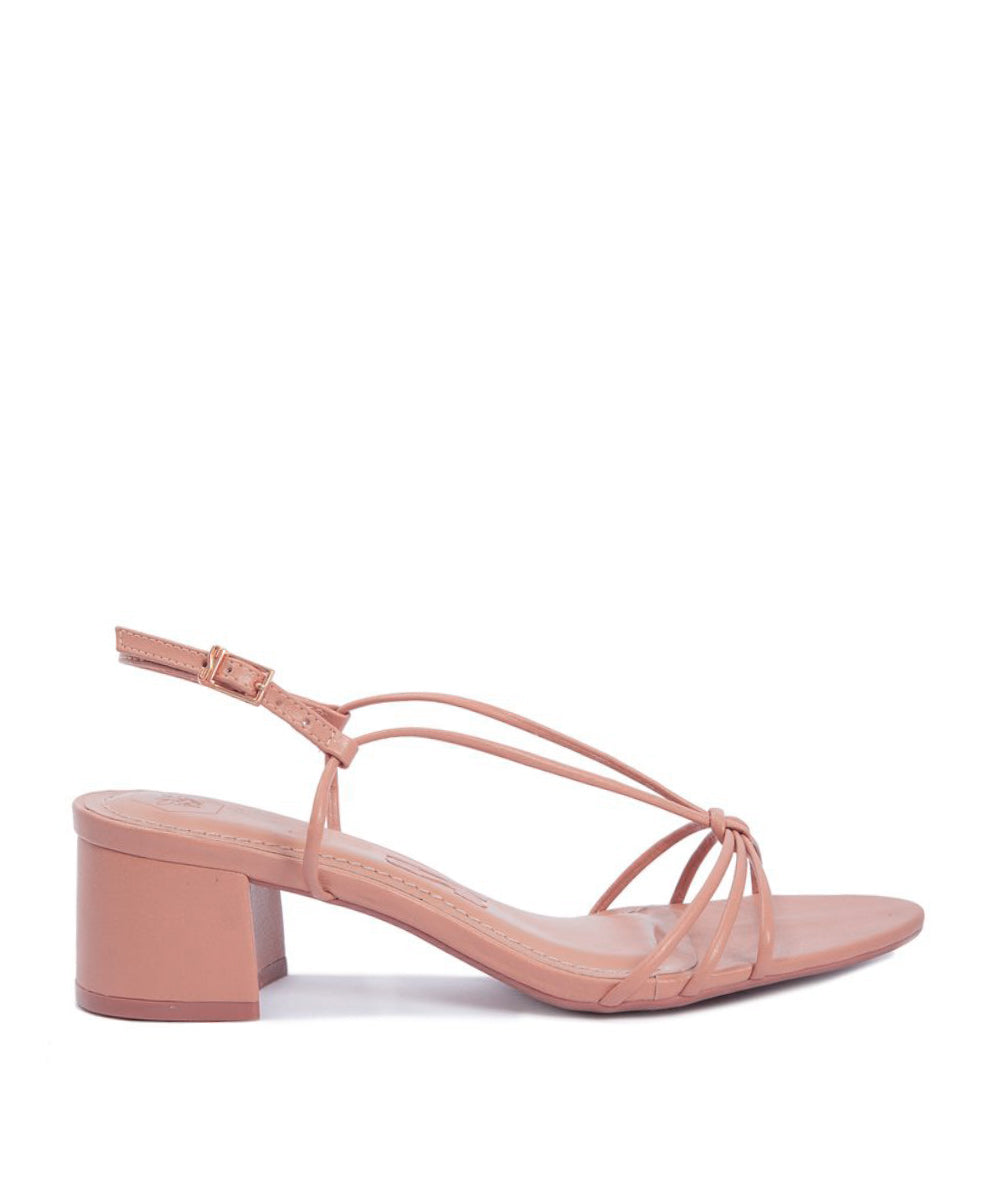 Sandália Santa Lolla Rosa Pétala Nó Tiras