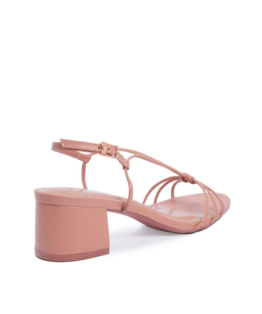 Sandália Santa Lolla Rosa Pétala Nó Tiras