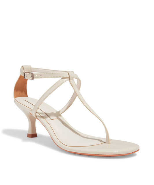 Sandália Santa Lolla Salto Fino Baixo Off White