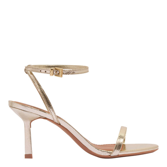 Sandália Santa Lolla Salto Fino Dourada