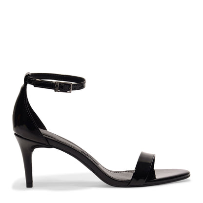 Sandália Santa Lolla Salto Fino Preta Verniz 
