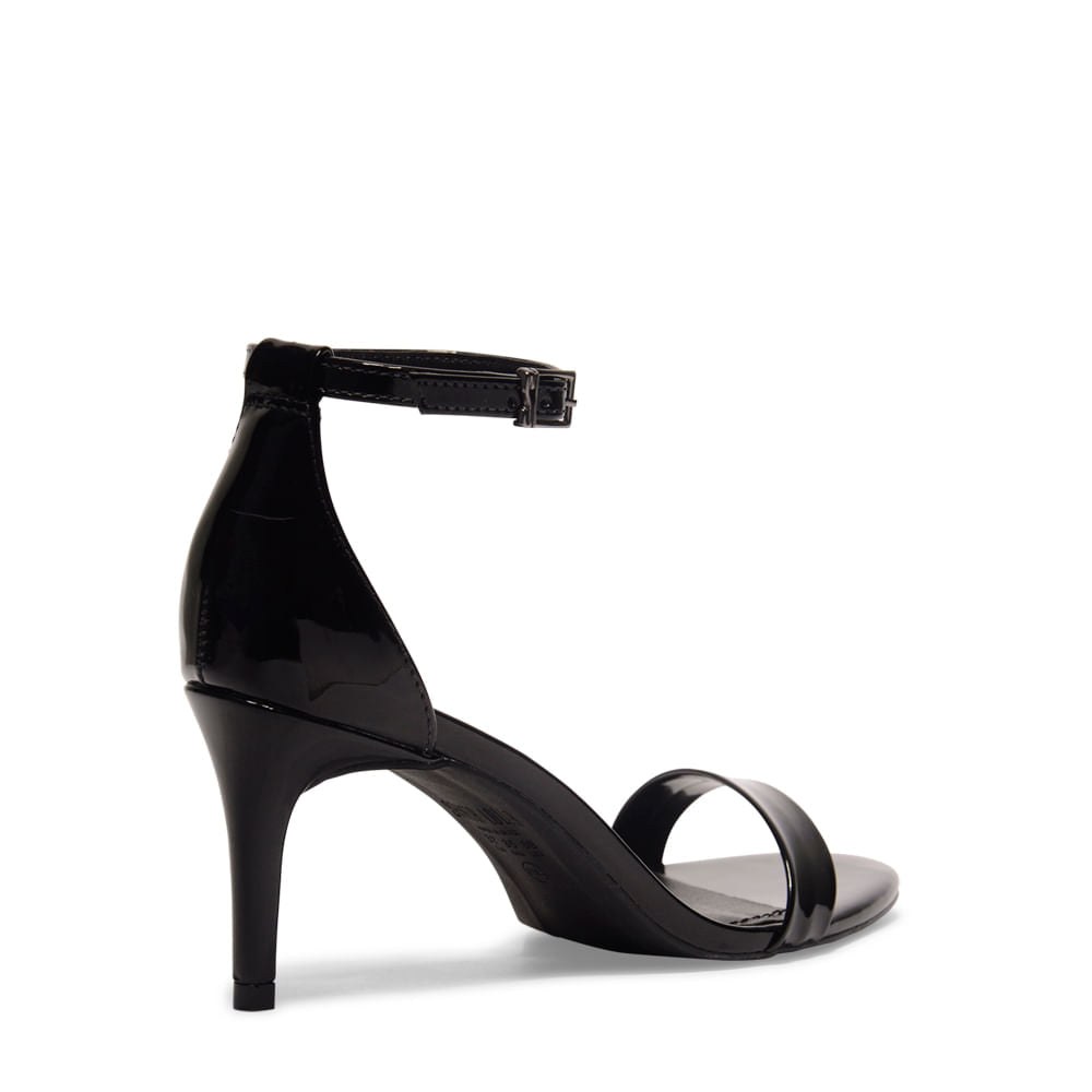 Sandália Santa Lolla Salto Fino Preta Verniz 