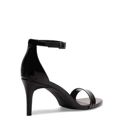 Sandália Santa Lolla Salto Fino Preta Verniz 