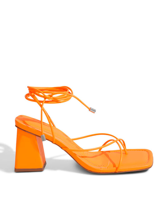 Sandália Santa Lolla Tangerina Salto Grosso Amarração
