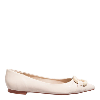 Sapatilha Off White Santa Lolla Verniz Bico Fino