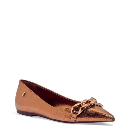 Sapatilha Santa Lolla Bronze Metalizada Correntes