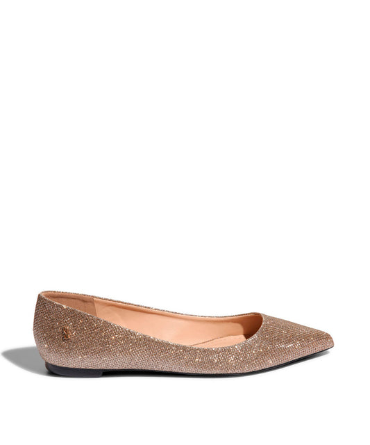 Sapatilha Santa Lolla Dourada Lumicolor Bico Fino