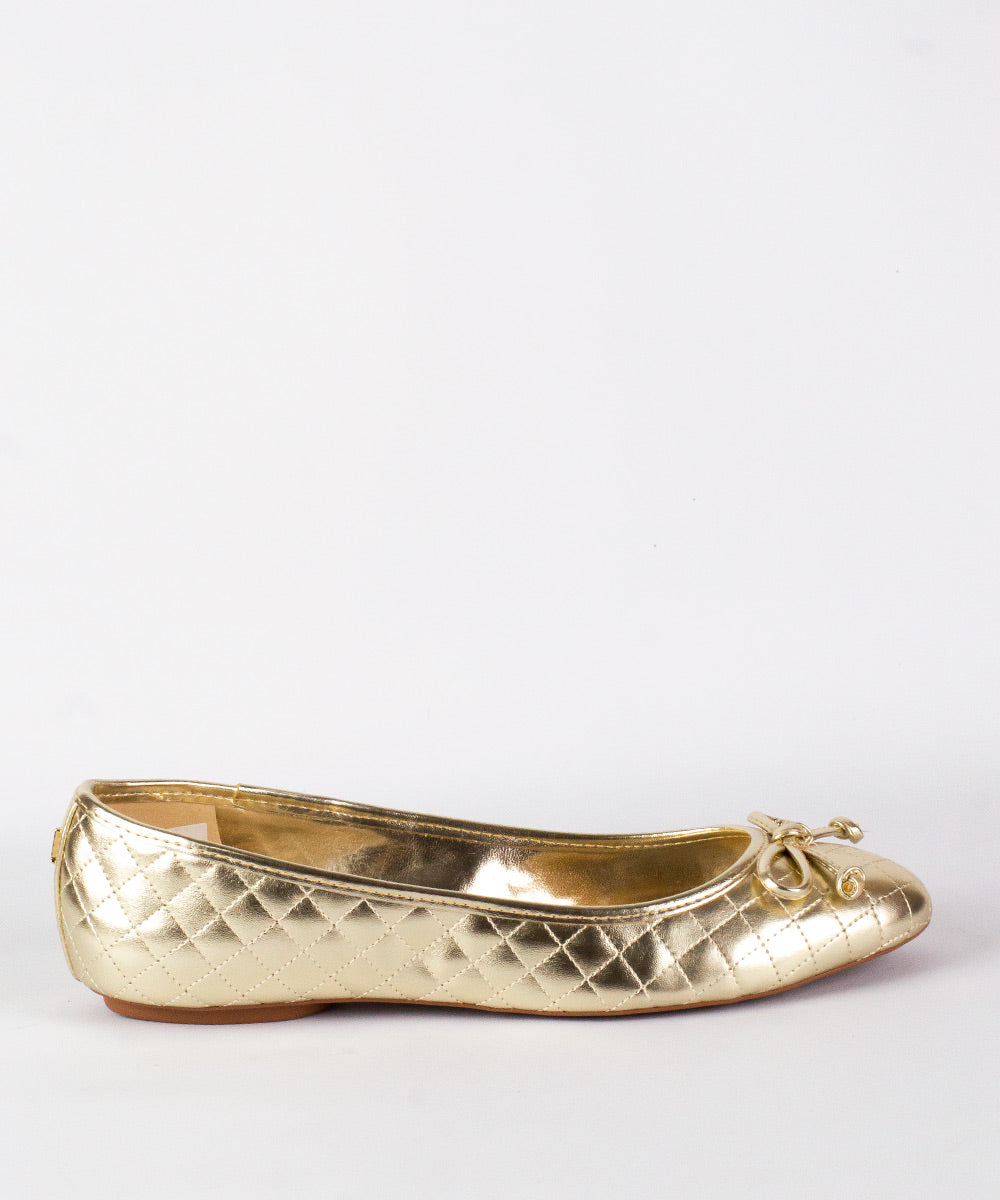 Sapatilha Santa Lolla Dourado Metalizado Matelassê