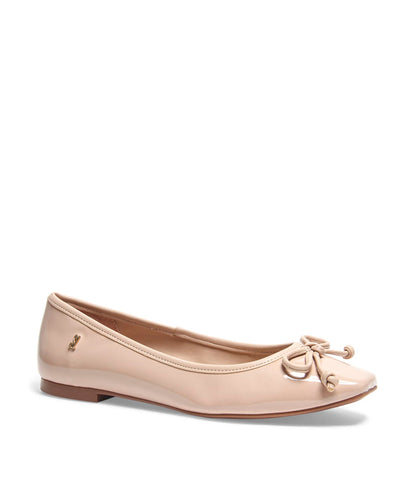 Sapatilha Santa Lolla Nude Verniz Bico Quadrado