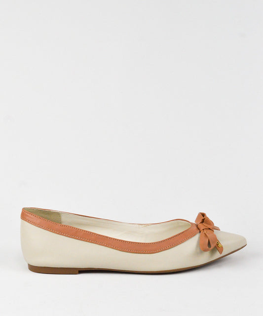 Sapatilha Santa Lolla Off White Bico Fino Couro - 00DA.3501.02E7.001A