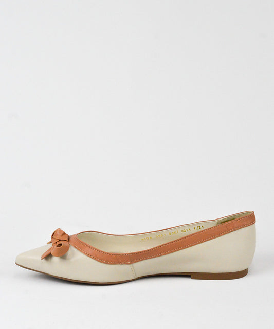 Sapatilha Santa Lolla Off White Bico Fino Couro - 00DA.3501.02E7.001A