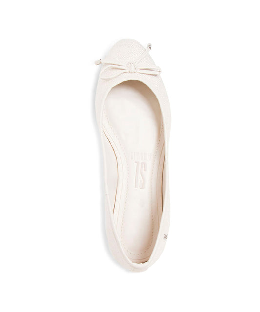 Sapatilha Santa Lolla Off White Linho Copacabana Bico Redondo