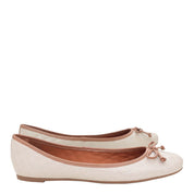 Sapatilha Santa Lolla Off White Verniz Matelassê