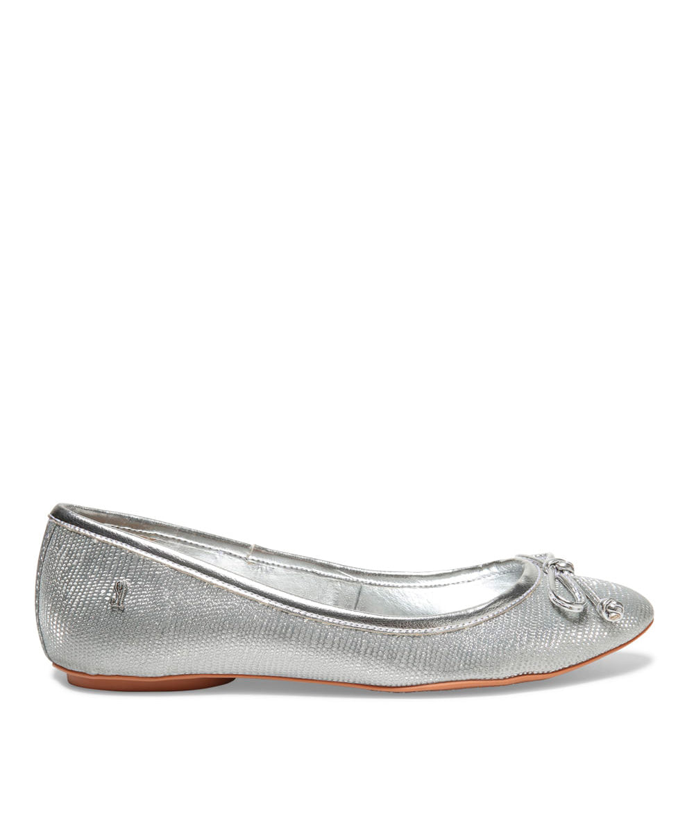 Sapatilha Santa Lolla Prata Metalizado Laço