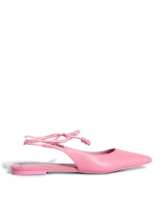 Sapatilha Santa Lolla Rosa Chiclete Slingback Amarração