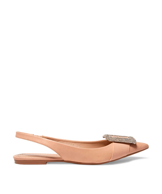 Sapatilha Slingback Santa Lolla Nude Pedras Strass