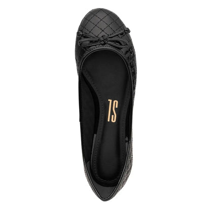 Sapatilha Santa Lolla Preto Verniz Matelassê