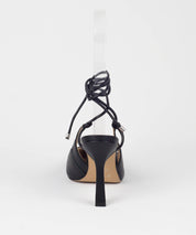 Scarpin Lia Line Preto Bico Fino Amarração - 2013.70384