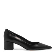 Scarpin Preto Santa Lolla Salto Bloco Bico Fino