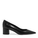 Scarpin Preto Santa Lolla Salto Bloco Bico Fino