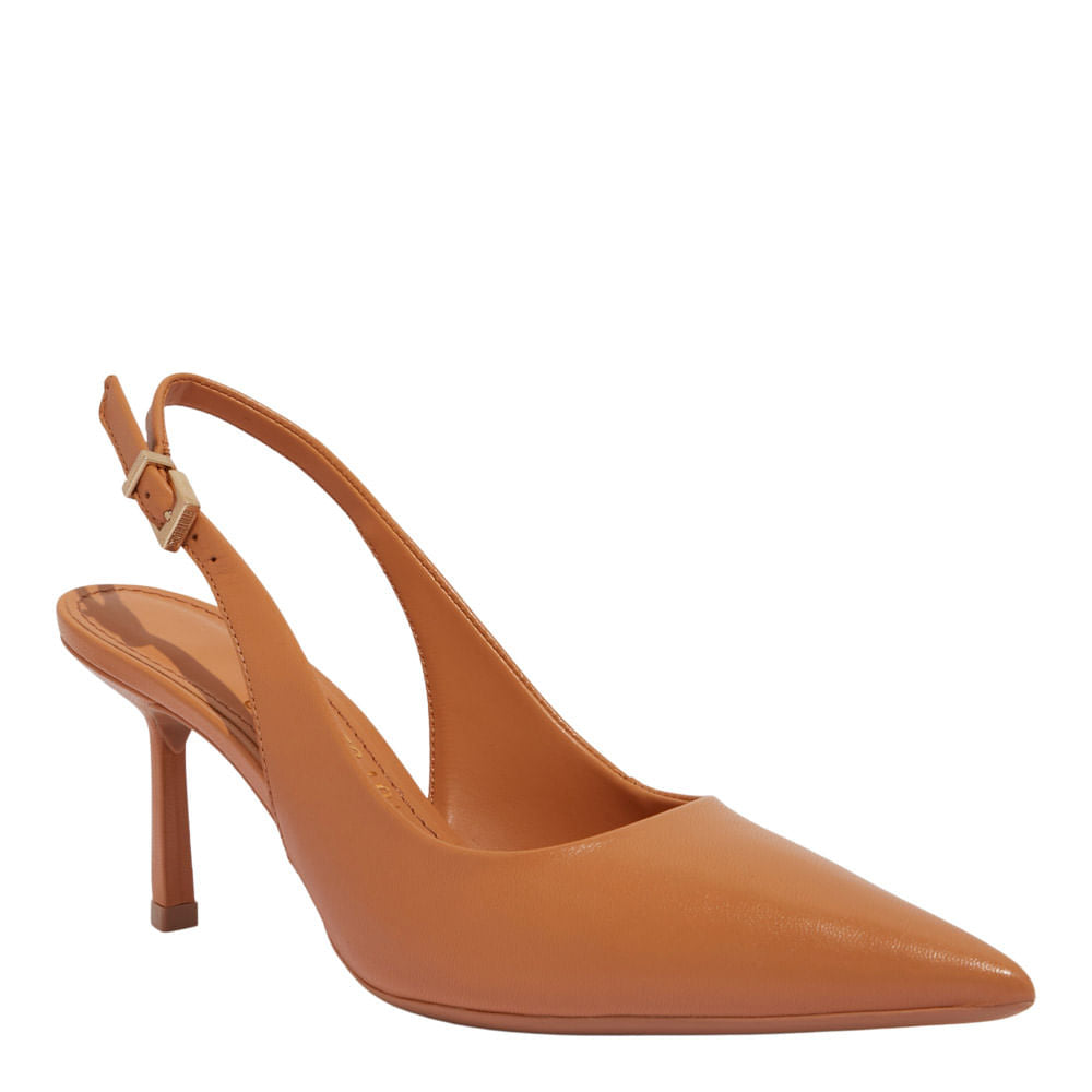 Scarpin Santa Lolla Bege Slingback Salto Fino