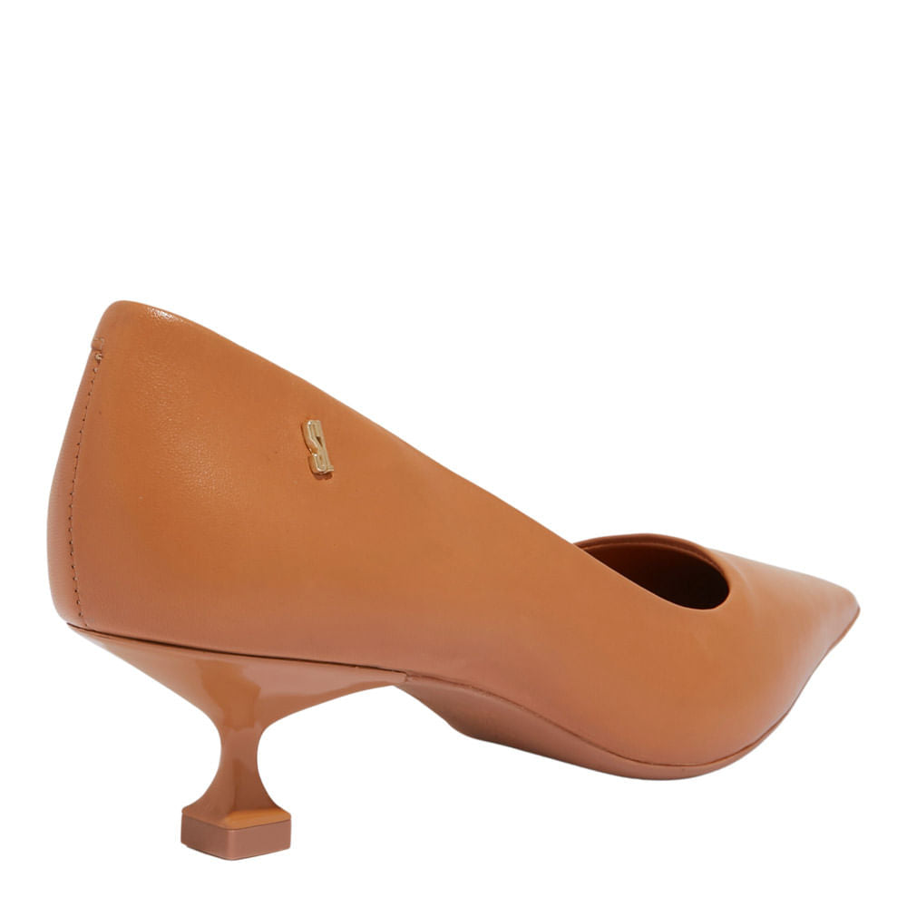 Scarpin Santa Lolla Caramelo Salto Baixo Taça