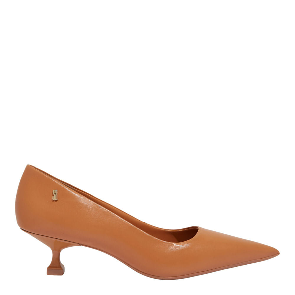 Scarpin Santa Lolla Caramelo Salto Baixo Taça