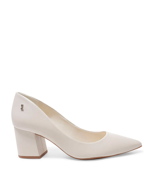 Scarpin Santa Lolla Marfim Salto Bloco Baixo