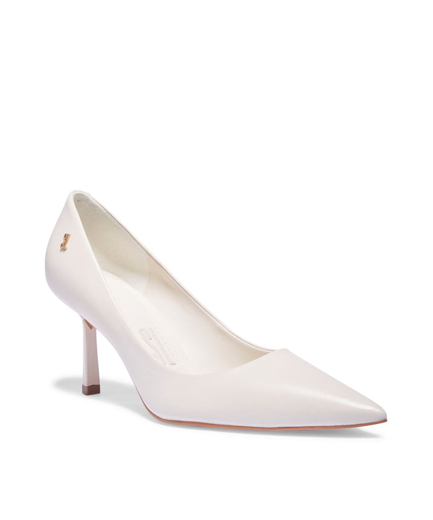 Scarpin Santa Lolla Marfim Salto Médio Couro