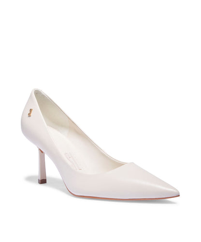 Scarpin Santa Lolla Marfim Salto Médio Couro