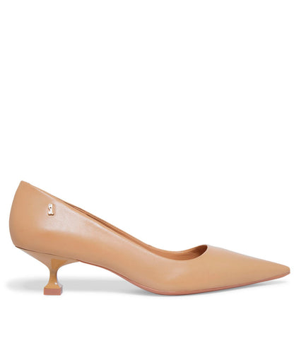 Scarpin Santa Lolla Nude Castor Salto Baixo Fino