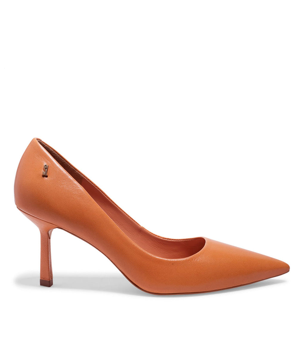 Scarpin Santa Lolla Nude Rosado Salto Fino Médio