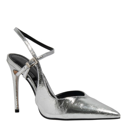 Scarpin Santa Lolla Prata Metalizado Salto Alto Fino