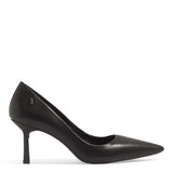 Scarpin Santa Lolla Preto Couro Pelica