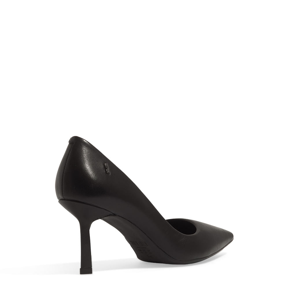 Scarpin Santa Lolla Preto Couro Pelica 