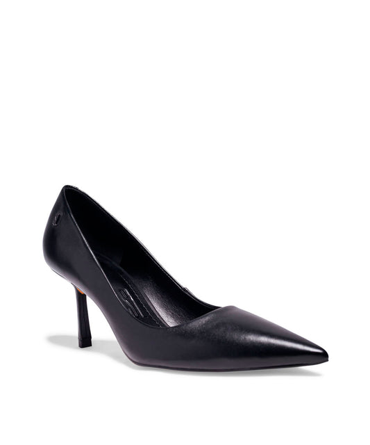 Scarpin Santa Lolla Preto Couro Salto Fino