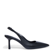 Scarpin Santa Lolla Preto Slingback Salto Fino