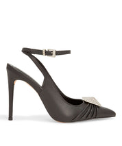 Scarpin Santa Lolla Preto Strass Salto Fino Alto
