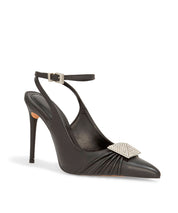 Scarpin Santa Lolla Preto Strass Salto Fino Alto
