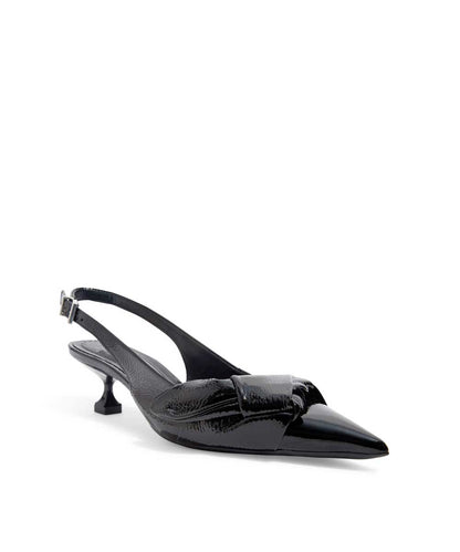 Scarpin Santa Lolla Preto Verniz Slingback