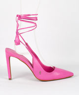 Scarpin Santa Lolla Rosa Hibisco Salto Alto Amarração Pingente