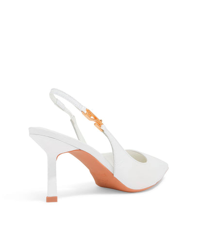 Scarpin Santa Lolla Slingback Verniz Branco