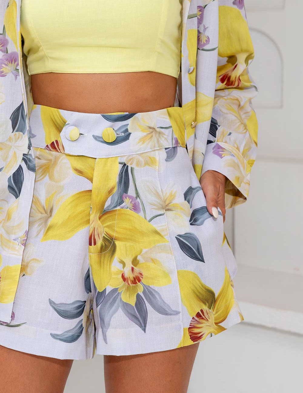 Short Alfaiataria Estampado Frysaide