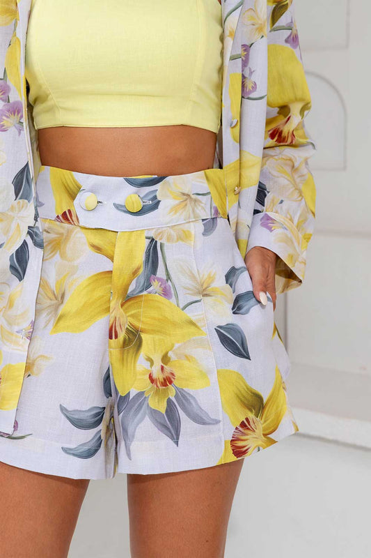 Short Alfaiataria Estampado Frysaide