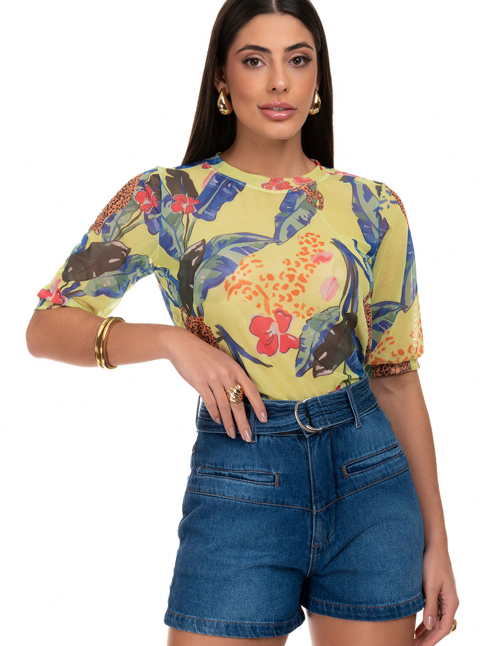Short Jeans Frysaide Bolso Frontal