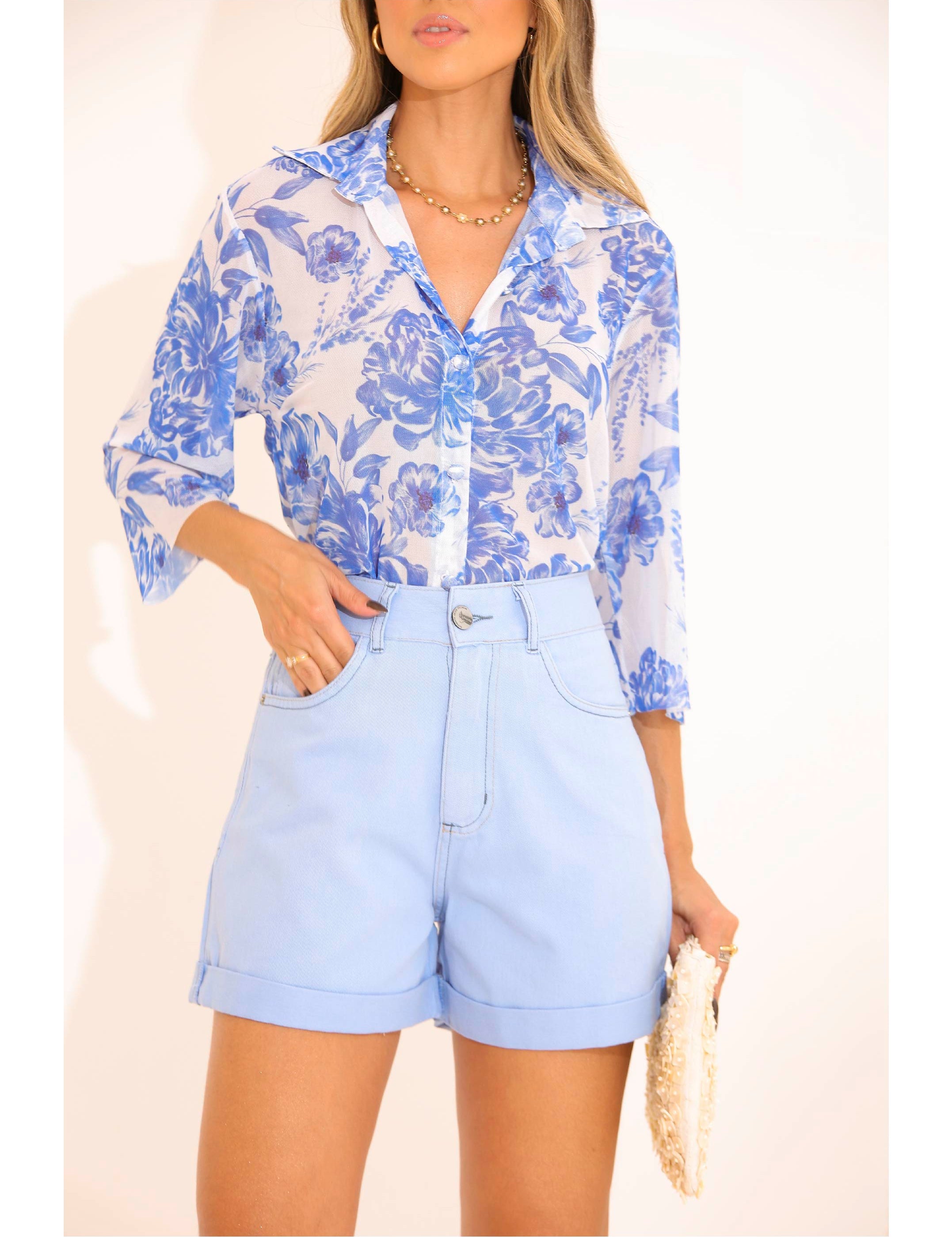 Short Meia Coxa Frysaide Branco