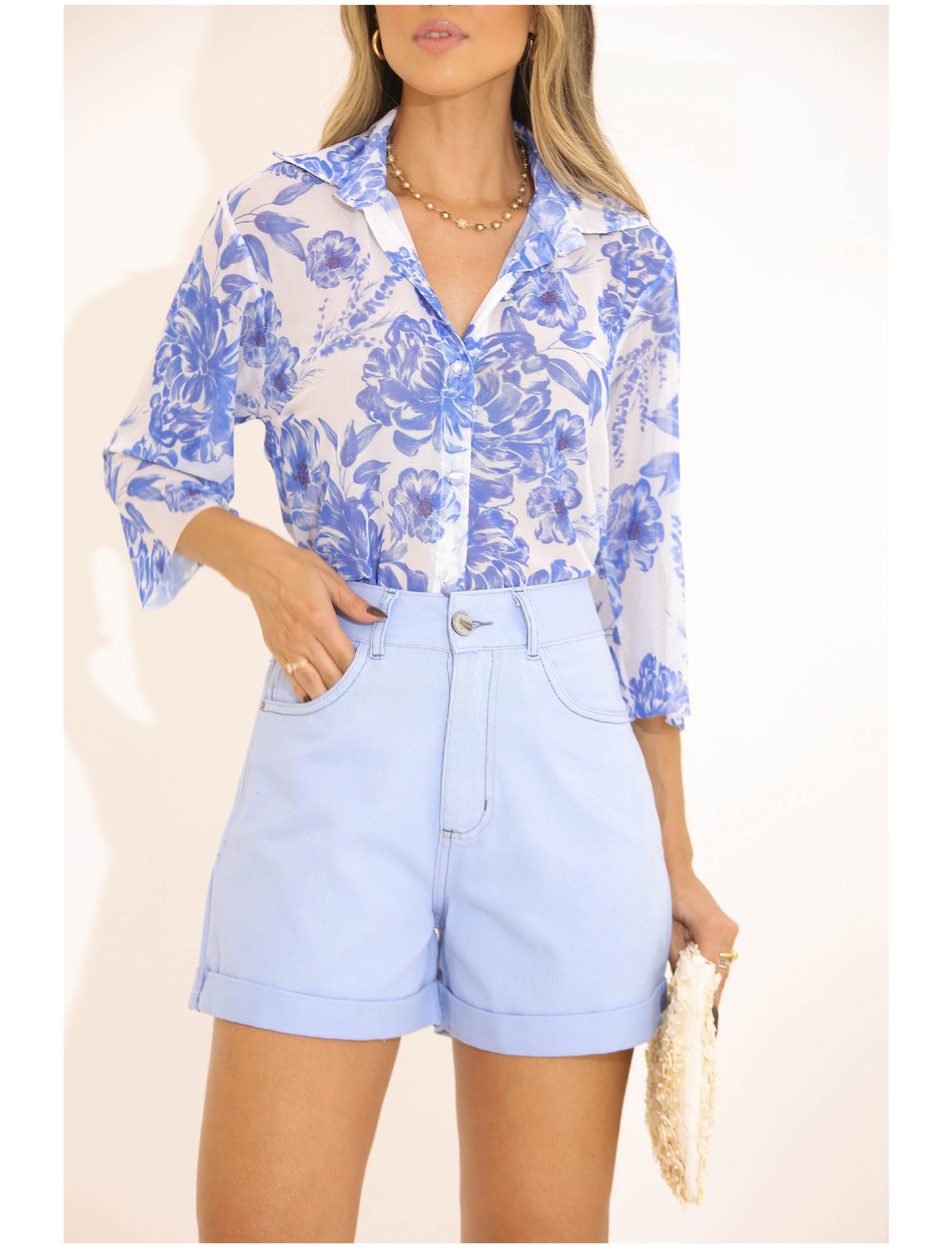 Short Meia Coxa Frysaide Branco